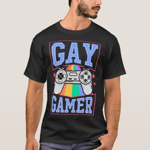Gay Gamer Gaymer Video Games Rainbow LGBTQ Pride N T_Shirt