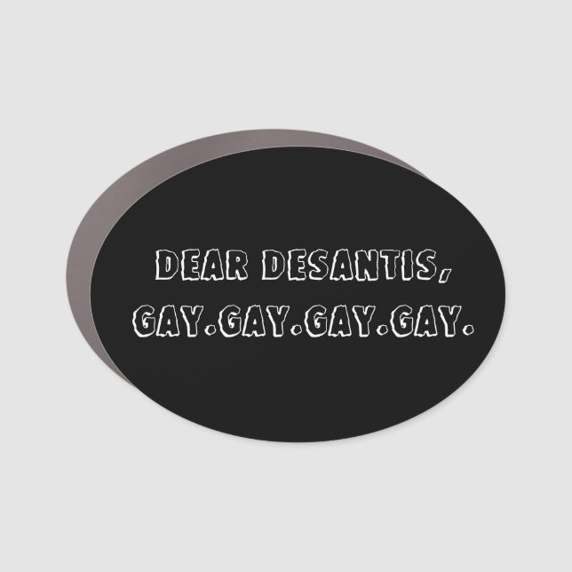 GAY GAY GAY   CAR MAGNET (Front)
