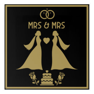 Gay Girls Wedding Day Acrylic Print