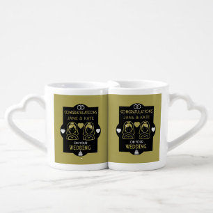 Gay Girls Wedding Day Coffee Mug Set