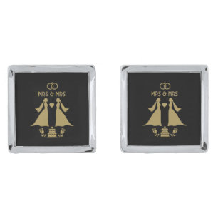 Gay Girls Wedding Day Cufflinks