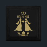 Gay Girls Wedding Day Gift Box<br><div class="desc">Gay Girls Wedding Day. ©Copyright HGIFY Store Only. All Rights Reserved. ADD THE COUPLES NAME TO THIS POPULAR ORIGINAL GAY WEDDING GIFT</div>
