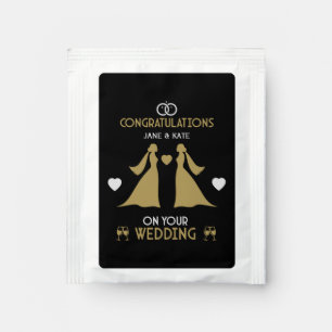 Gay Girls Wedding Day Tea Bag Drink Mix