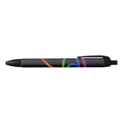 Gay Goth Pride Flag Black Ink Pen