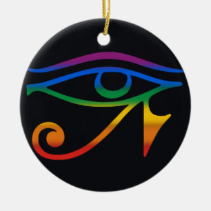 Gay Goth Pride Flag Ceramic Ornament