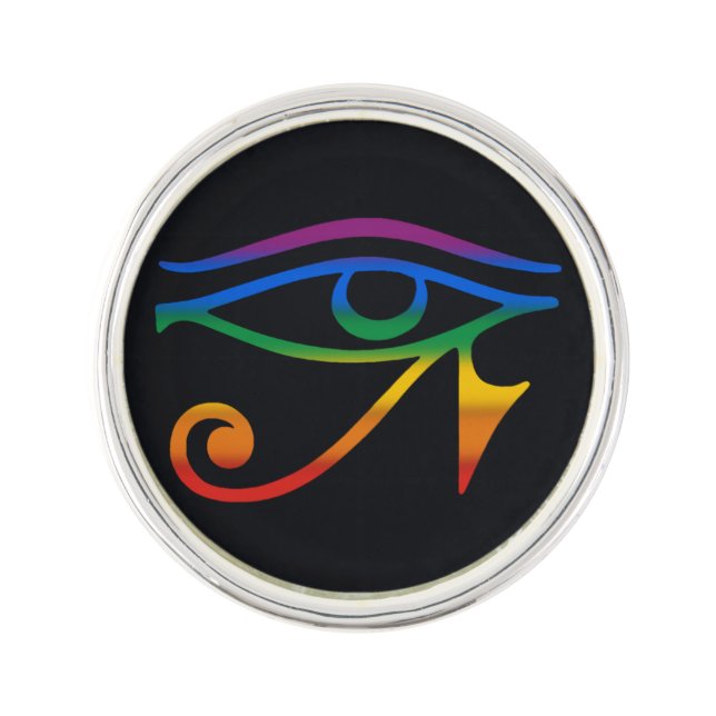 Gay Goth Pride Flag Lapel Pin (Front)