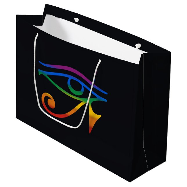 Gay Goth Pride Flag Large Gift Bag (Front Angled)