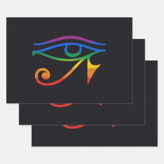 Gay Goth Pride Flag Wrapping Paper Sheets (Set)