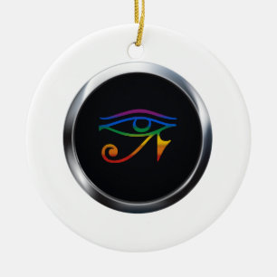 GAY GOTH PRIDE MEDALLION CERAMIC ORNAMENT