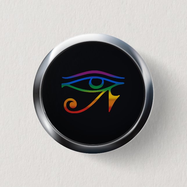 GAY GOTH PRIDE MEDALLION PINBACK BUTTON (Front)