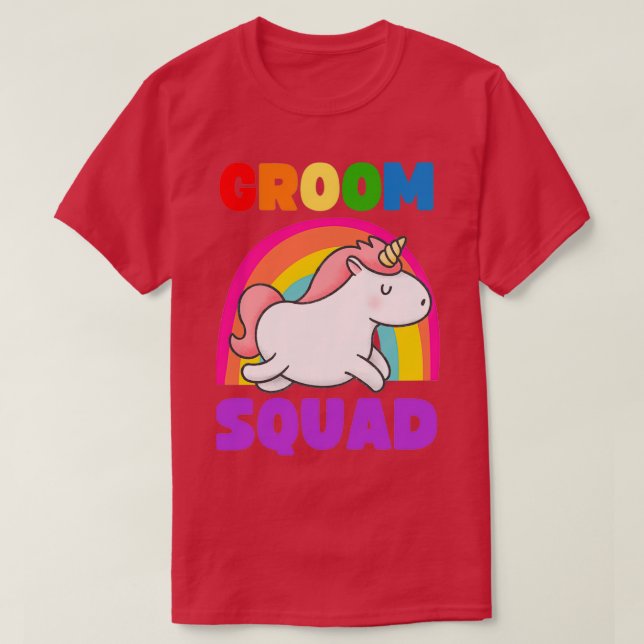 GAY GROOM SQUAD LGBT BACHELOR PARTY T-Shirt (Design Front)
