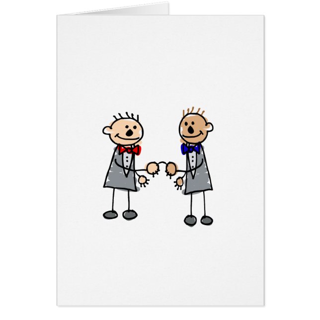 Gay Grooms Cards (Front)