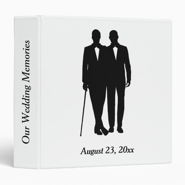 Gay Grooms Our Wedding Binder (Front/Spine)