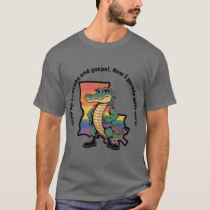 Gay Gumbo Gator Girl Pride Oversized T-Shirt