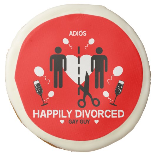 Gay Guy Divorce Survivor Sugar Cookie (Front)