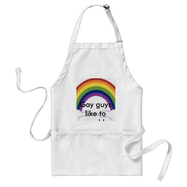 Gay guys like to cook! Apron (Front)