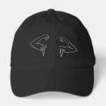 Gay Gym Muscle Hat<br><div class="desc">White-lined muscles design for the gay aesthetic,  the gym bro,  or anyone who appreciates arms and needs a hat for their workout.</div>
