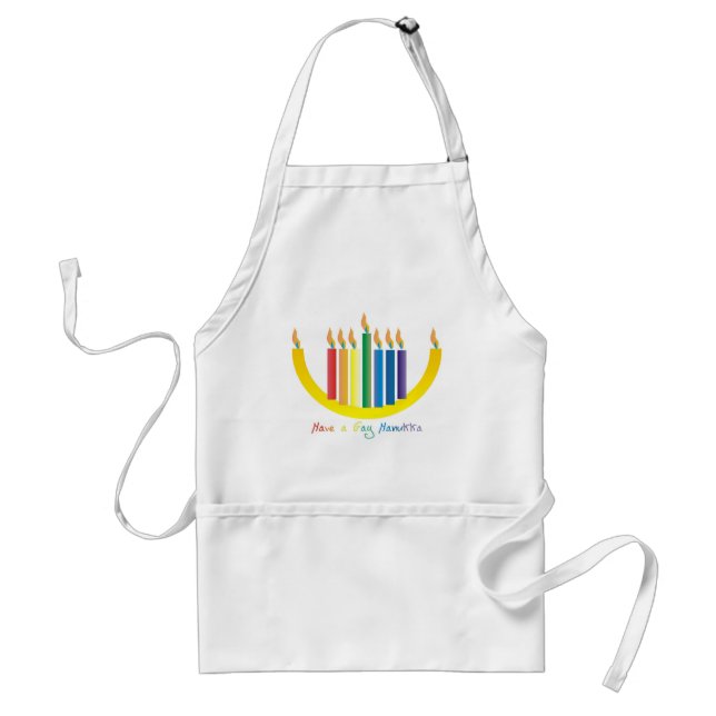 Gay Hanukka Adult Apron (Front)