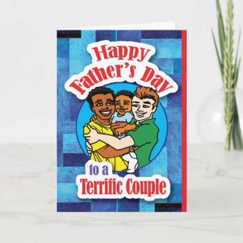 Gay _ Happy Fathers Day _ Gay Couple 01 Card