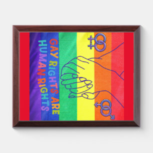 Gay have rights award plaque