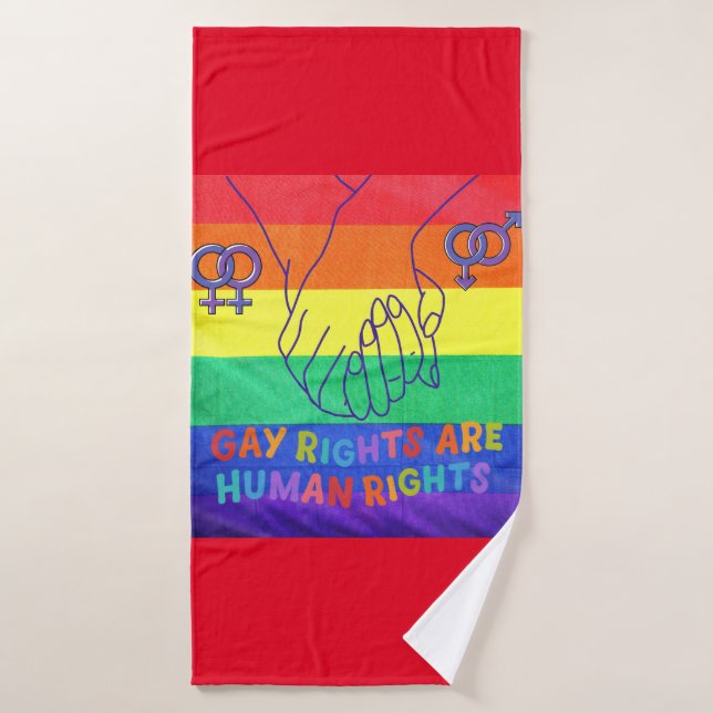 Gay have rights bath towel (Bath Towel)
