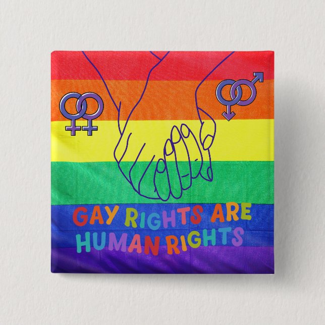 Gay have rights button (Front)