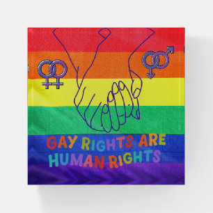 Gay have rights paperweight