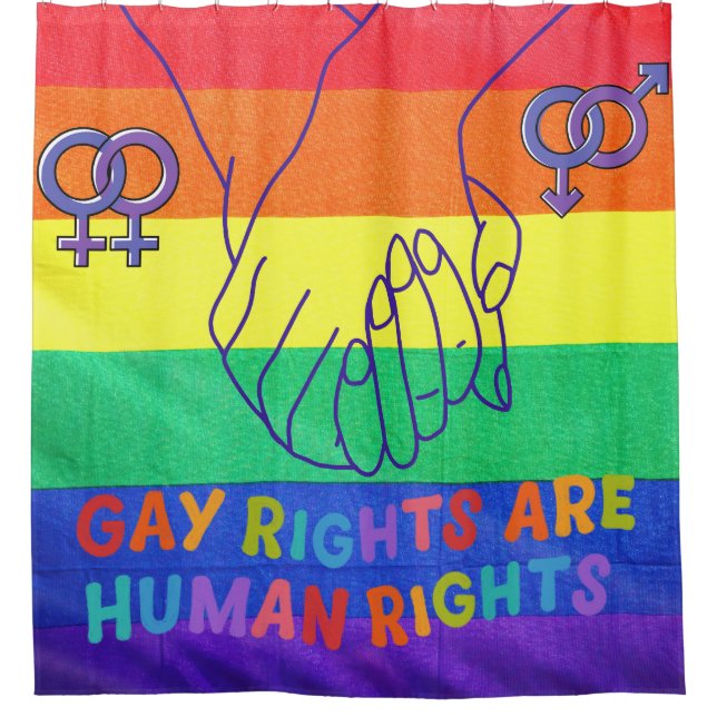 Gay have rights shower curtain (Front)