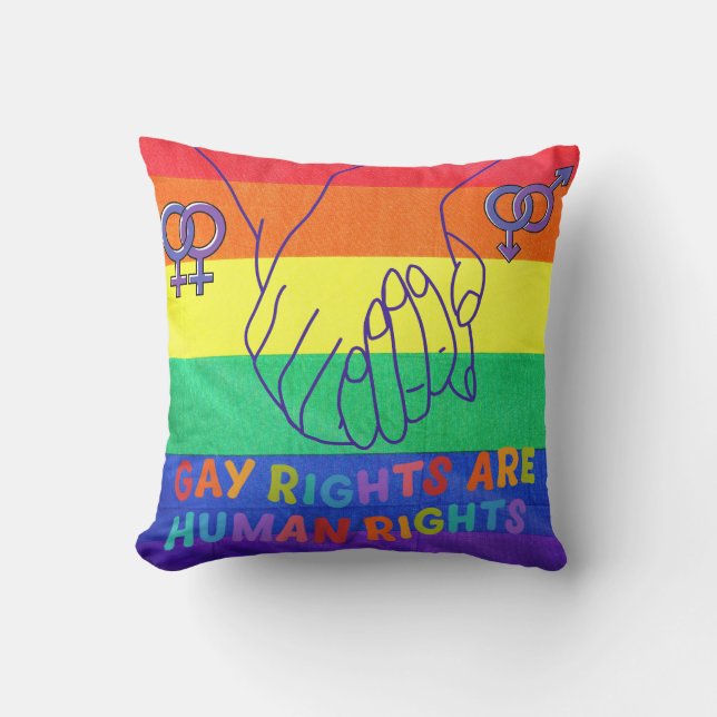 Gay have rights throw pillow (Front)