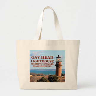 Gay Head Lighthouse, Martha's Vineyard MA Large Tote Bag