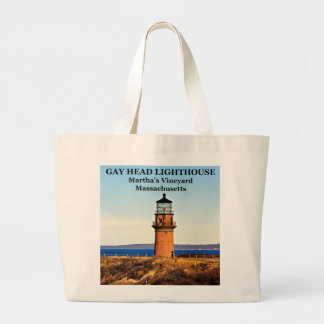 Gay Head Lighthouse, Martha's Vineyard MA Large Tote Bag