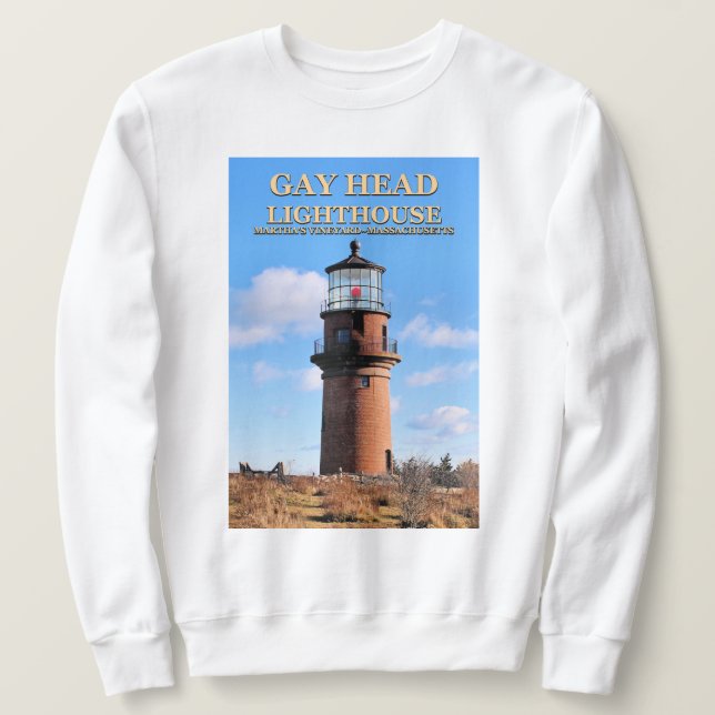 Gay Head Lighthouse, Martha's Vineyard MA Sweatshirt (Design Front)