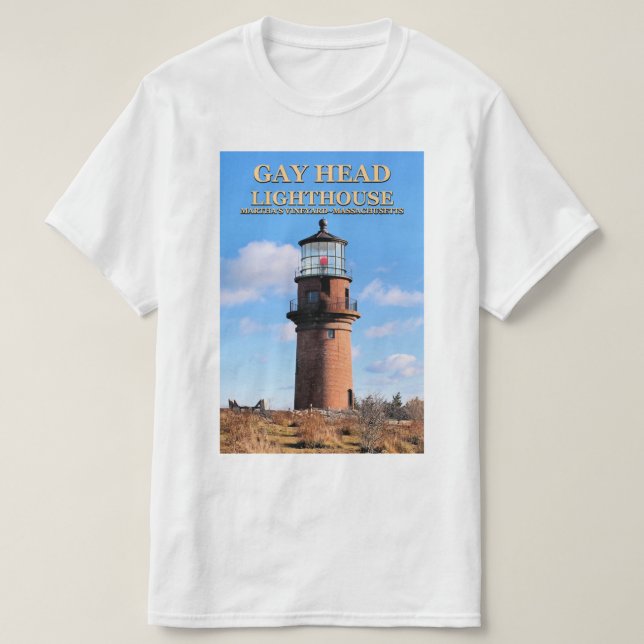 Gay Head Lighthouse, Martha's Vineyard MA T-Shirt (Design Front)