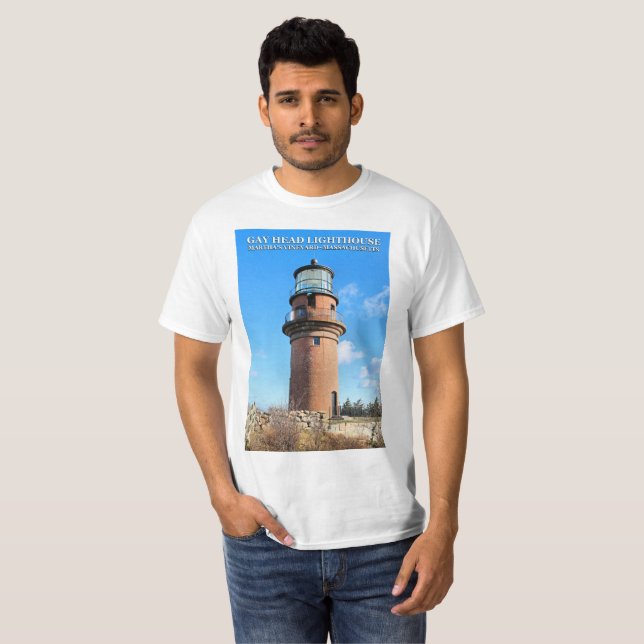 Gay Head Lighthouse, Martha's Vineyard MA T-Shirt (Front Full)