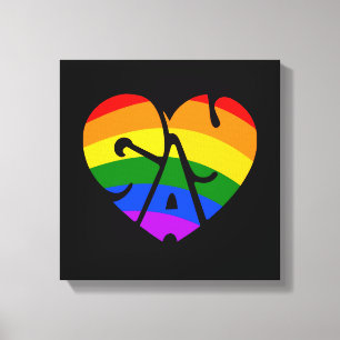 Gay Heart Canvas Print
