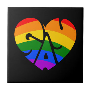 Gay Heart Ceramic Tile
