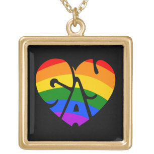 Gay Heart Gold Plated Necklace