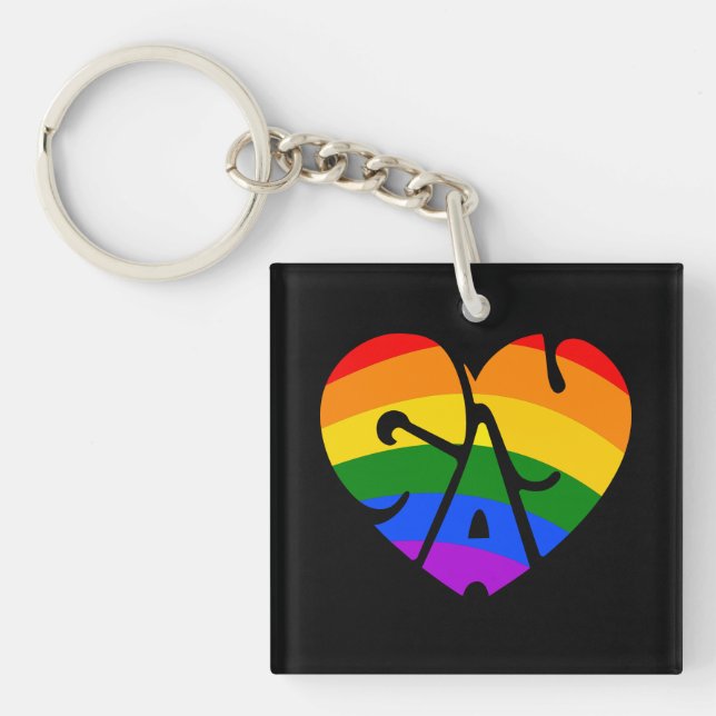 Gay Heart Keychain (Front)