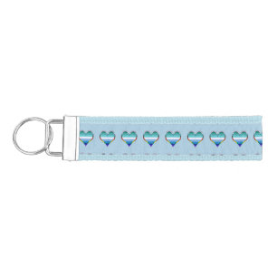Gay Heart Pattern Wrist Keychain