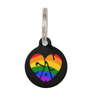 Gay Heart Pet ID Tag