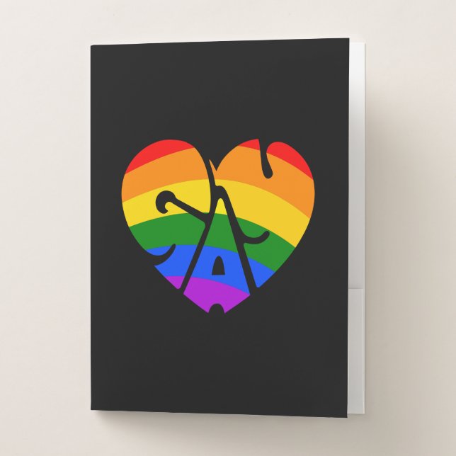 Gay Heart Pocket Folder (Front)