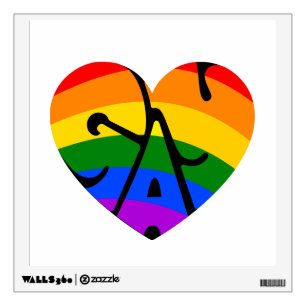 Gay Heart Wall Decal