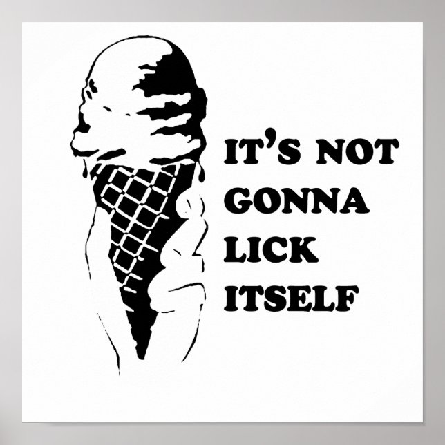 Gay Humor lick itself reverse .png Poster (Front)