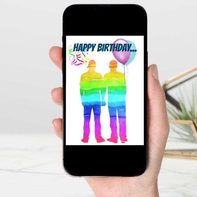 Gay Husband Birthday Card (Front Digital)