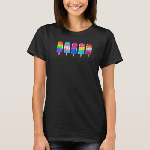 Gay Ice Cream Lgbt Pride Rainbow Ice Cream Pride M T_Shirt