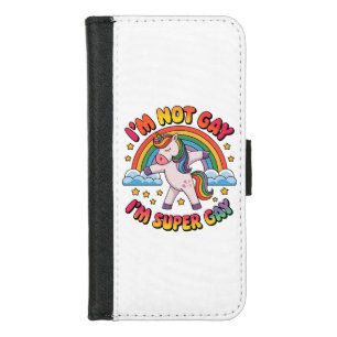Gay Im Super Gay Sublimation-60681 Tri-Blend Shir iPhone 8/7 Wallet Case