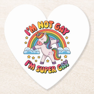 Gay Im Super Gay Sublimation-60681 Tri-Blend Shir Paper Coaster