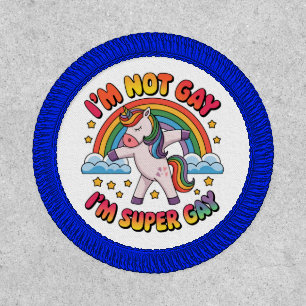 Gay Im Super Gay Sublimation-60681 Tri-Blend Shir Patch