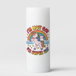 Gay Im Super Gay Sublimation-60681 Tri-Blend Shir Pillar Candle
