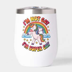 Gay Im Super Gay Sublimation-60681 Tri-Blend Shir Thermal Wine Tumbler